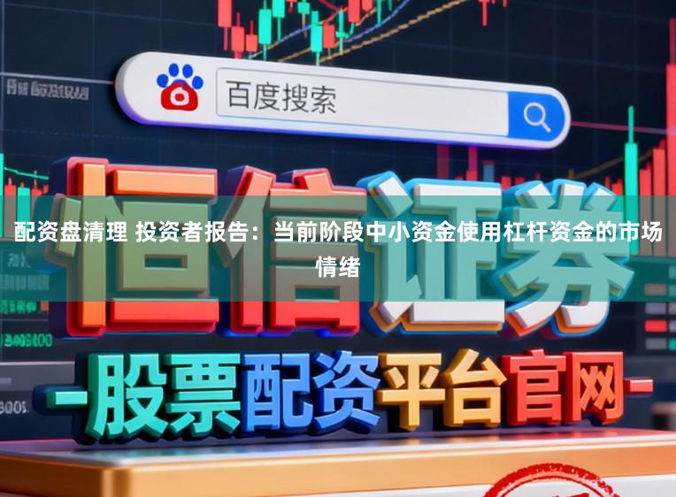 配资盘清理 投资者报告：当前阶段中小资金使用杠杆资金的市场情绪